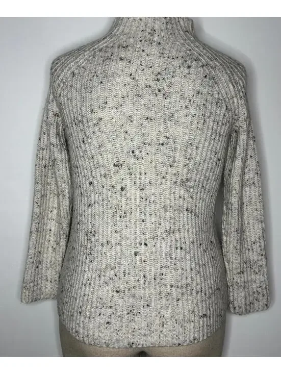 Madewell Donegal Northfield Mockneck Rib Knit Sweater Wool Acyrlic Blend - XS - Picture 3 of 7